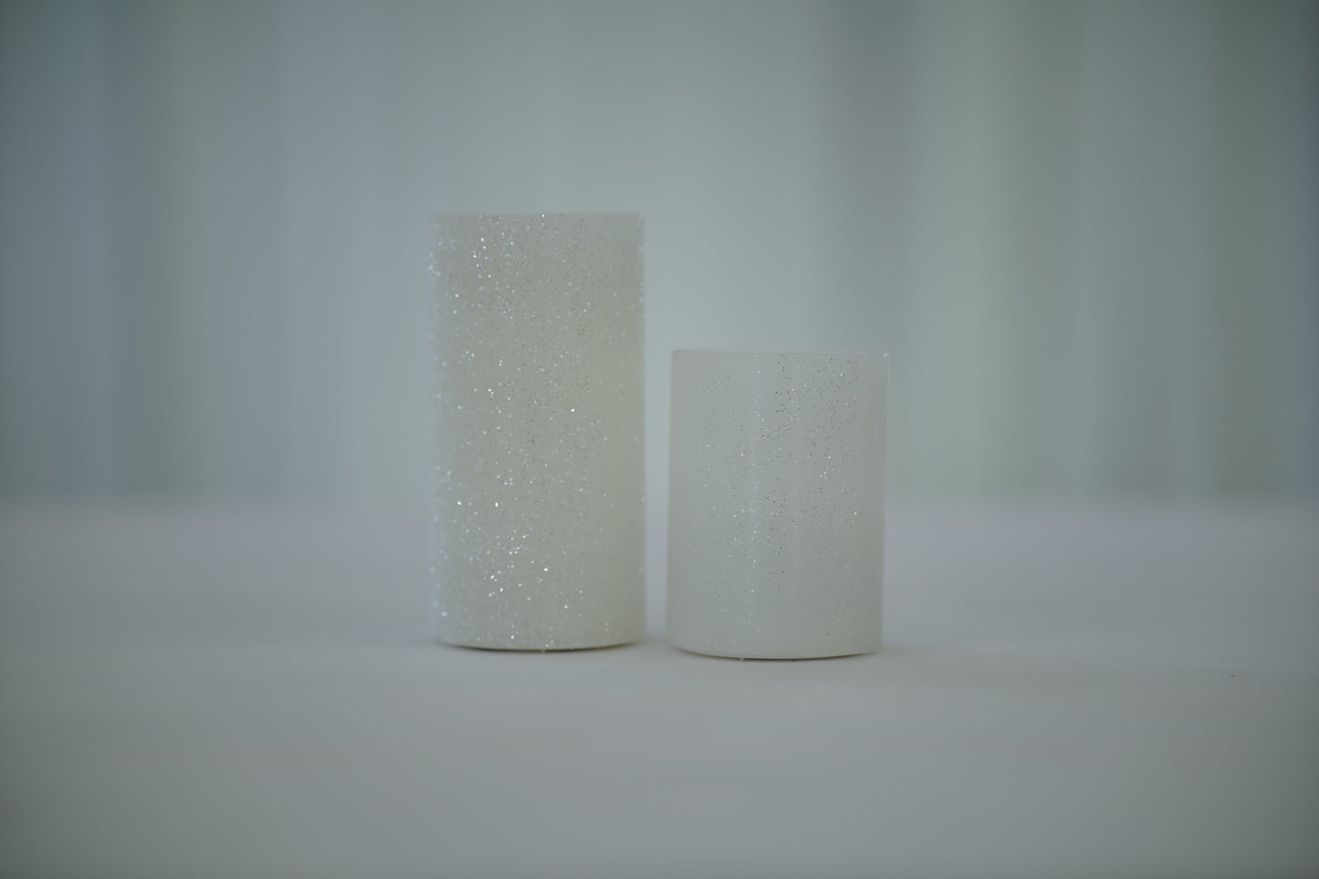 LED Glitter Pillar Candle