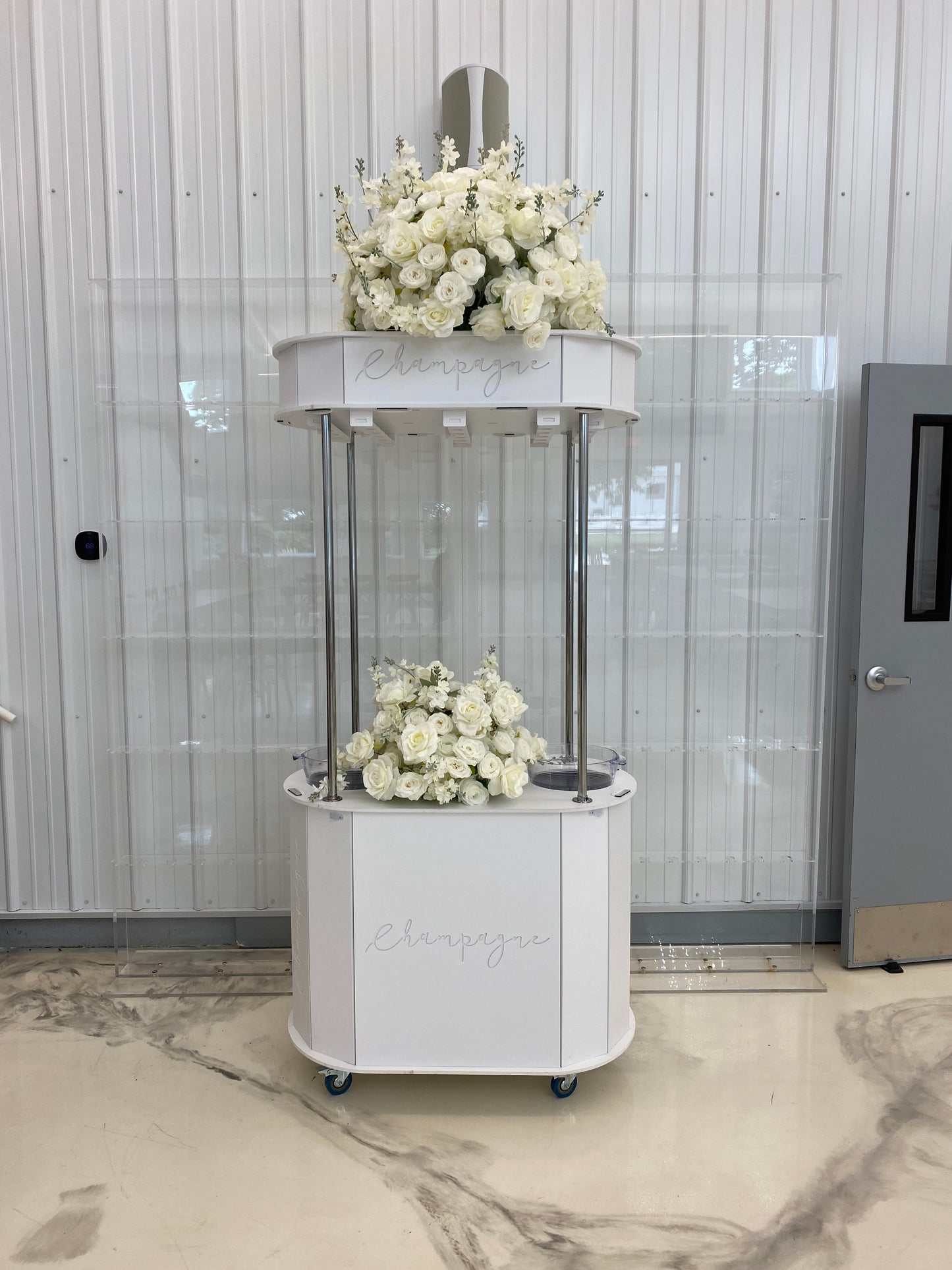 Champagne Walls & Cart