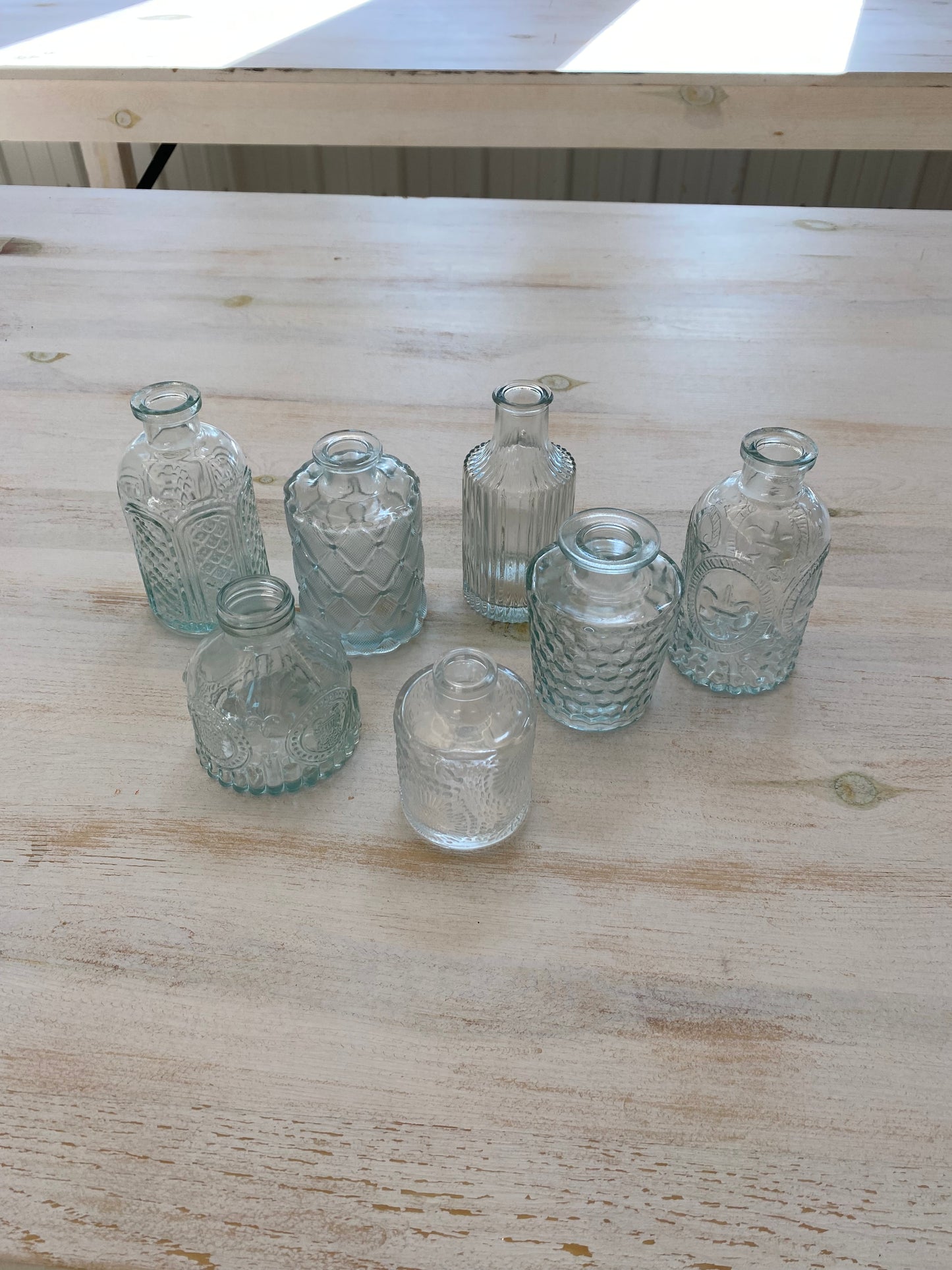 Clear Glass Bud Vases