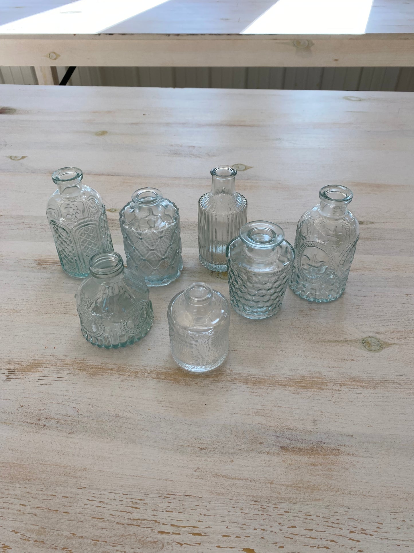 Clear Glass Bud Vases