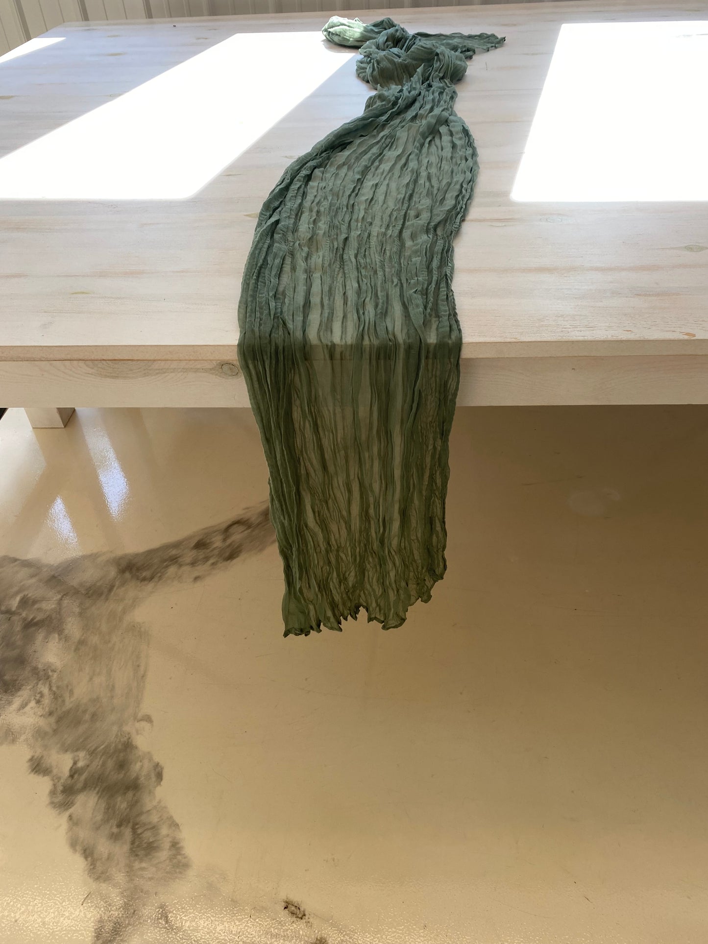 Gauze Sage Table Runners