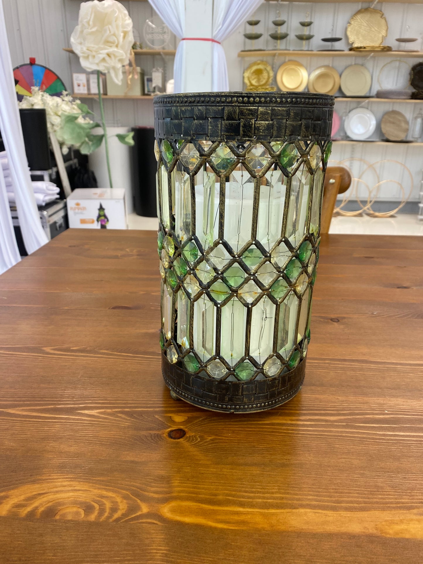 Stained Glass Pillar Holder-Tall