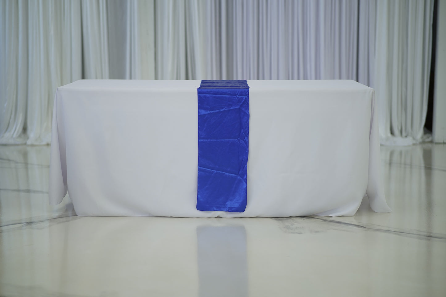 Royal Blue Satin Table Runner