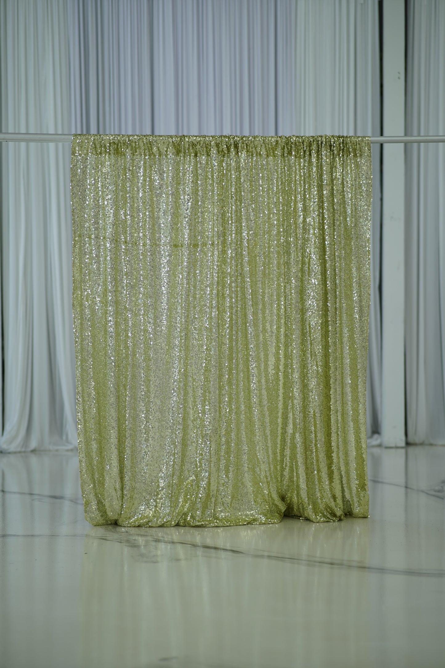 Champagne Gold Sequin Curtain