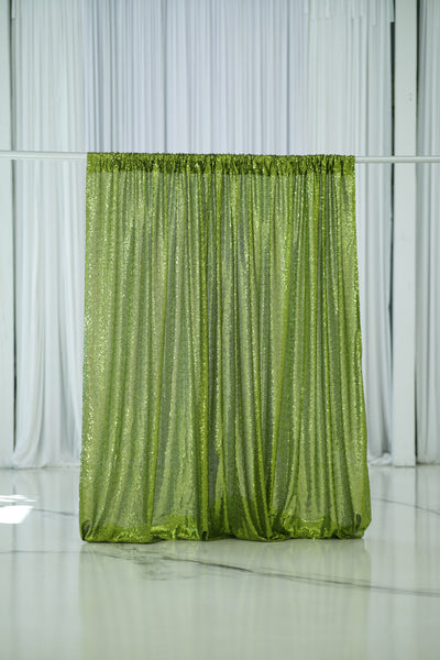 Chartreuse Green Sequin Curtain