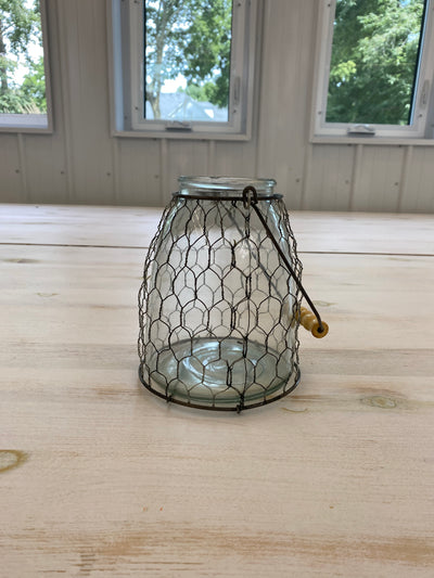 Chicken Wire Vase with Handle
