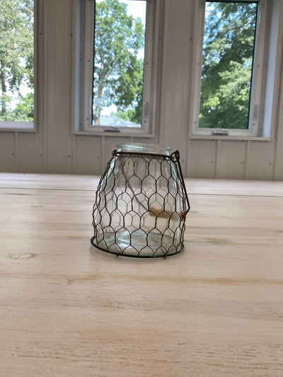 Chicken Wire Vase with Handle