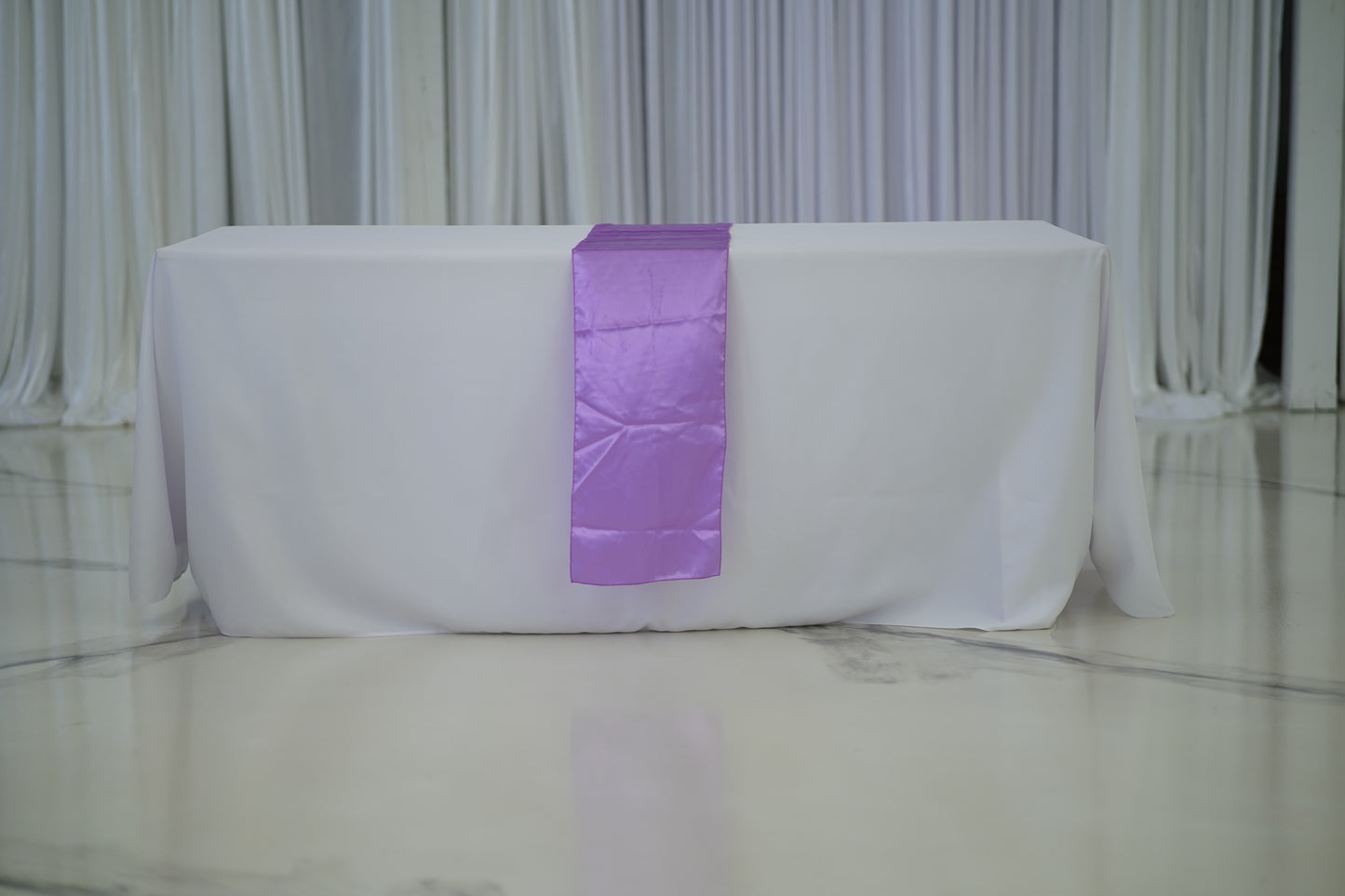 Lavender Satin Table Runner