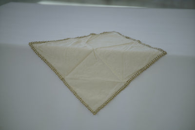 Natural Cloth Napkin with Decorative Trim