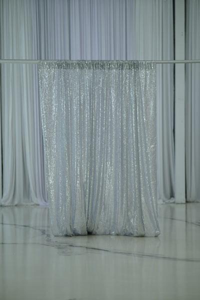 Silver Sequin Curtain