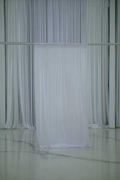 White Satin Curtain