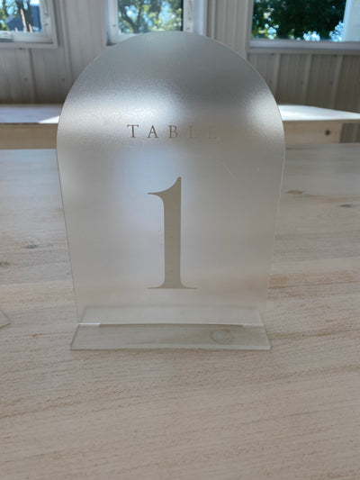 Clear Acrylic Table Numbers