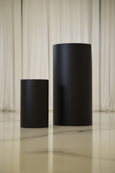 Black Cake Stands/Pillars