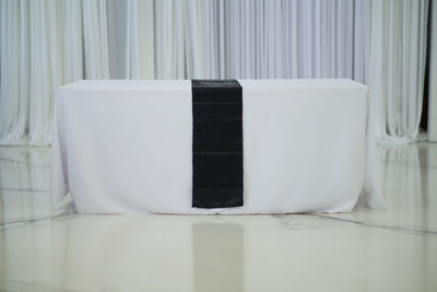 Black Satin Table Runner