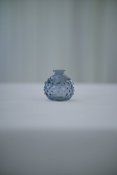 Blue Round Bud Vase
