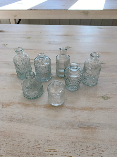 Clear Glass Bud Vases