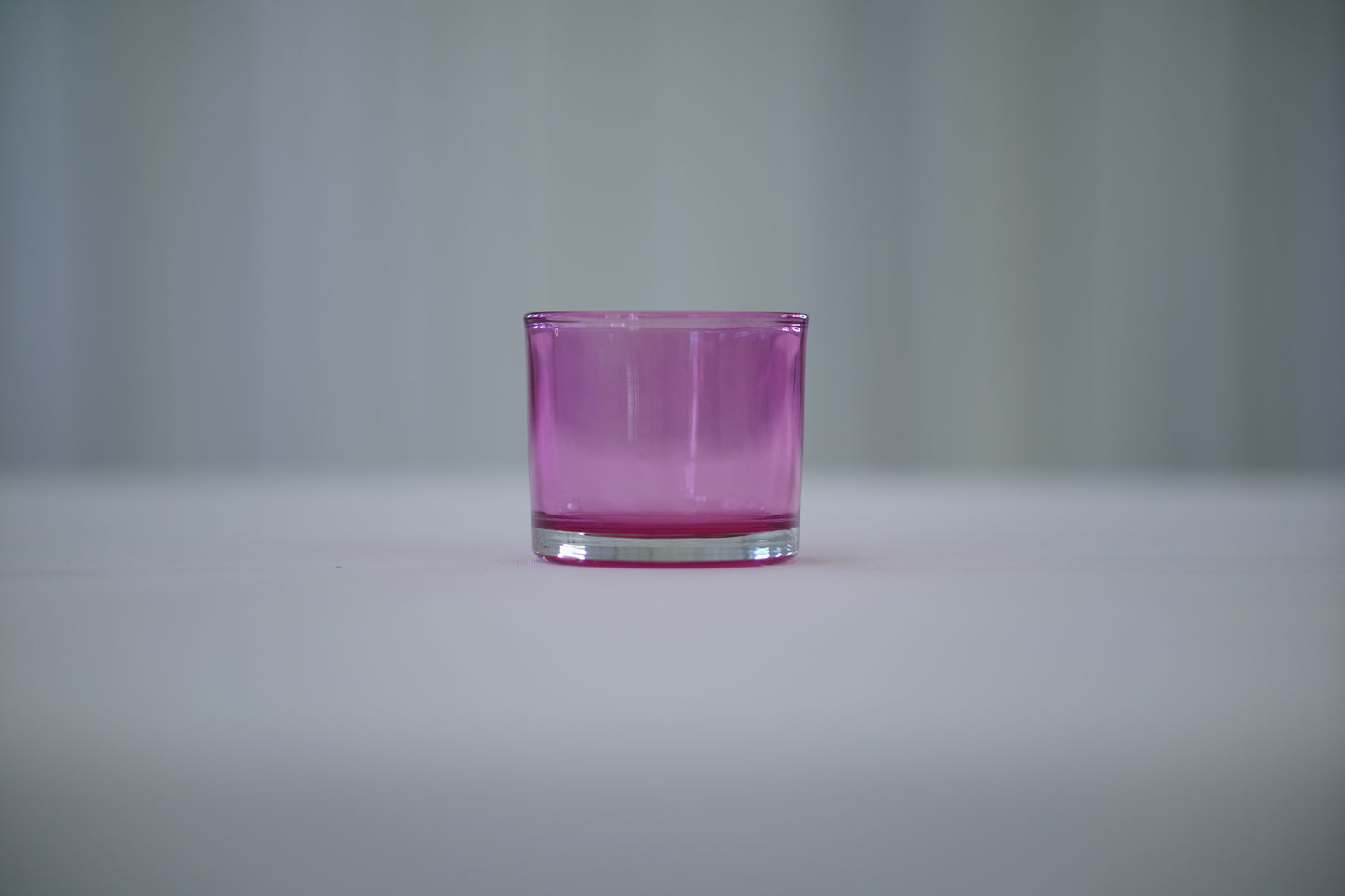 Glass Fuchsia Votive Candle Holder