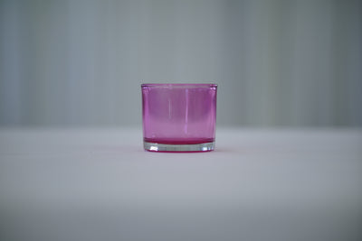 Glass Fuchsia Votive Candle Holder
