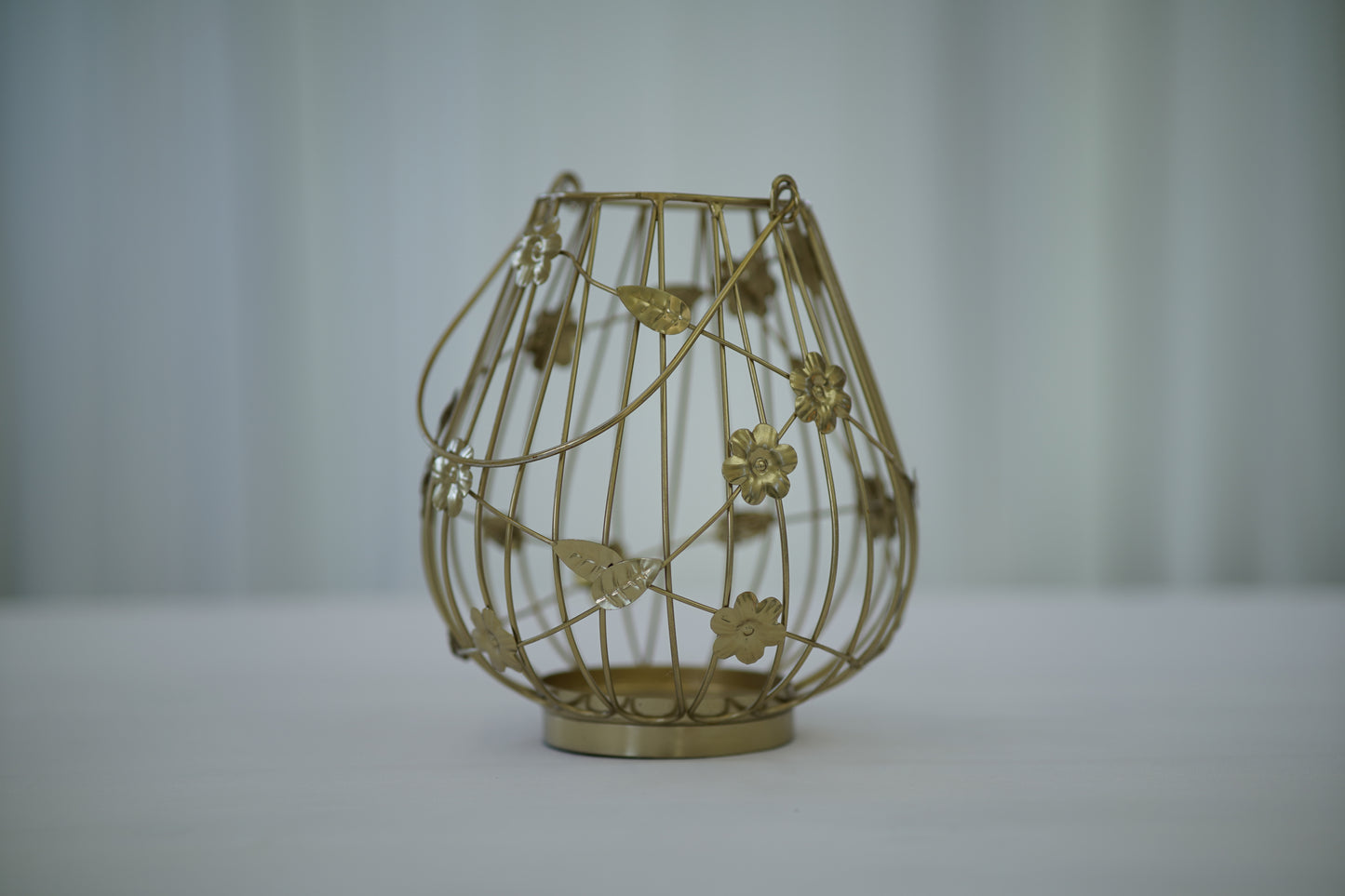 Gold Floral Lantern