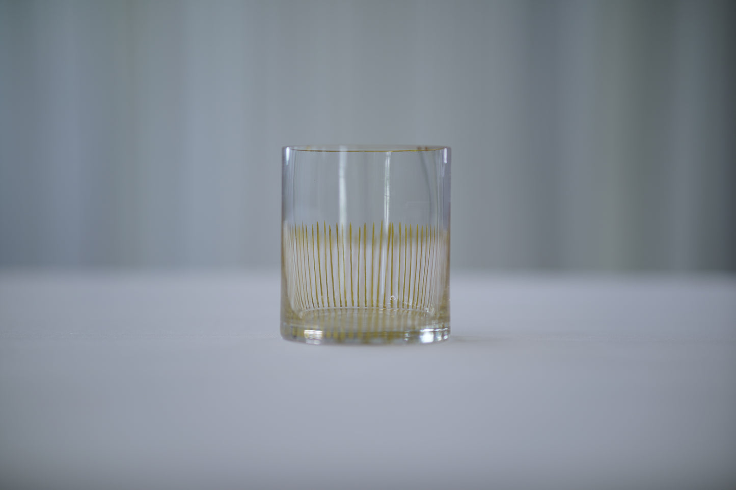 Clear Vase with Gold Lines