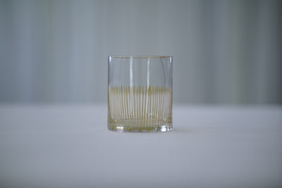 Clear Vase with Gold Lines