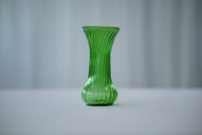 Green Vase Swirled Glass