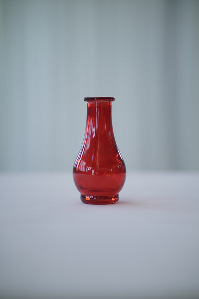 Short Red Vase