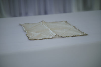 Natural Cloth Napkin with Decorative Trim