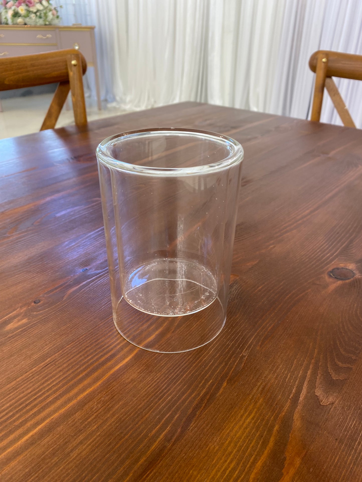 Glass Pillar Candle Holder-Short