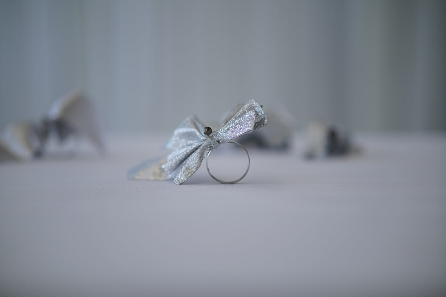 Silver Bow Napkin Ring
