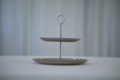 Silver Glass Tier Tray