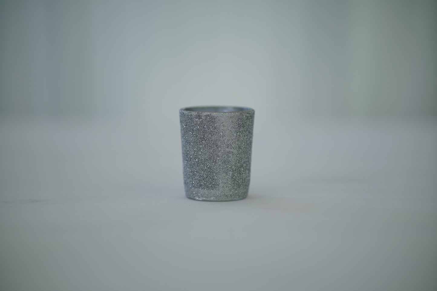 Silver Glitter Votive Candle Holder