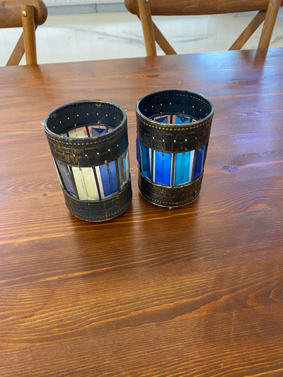 Stained Glass Candle Holder