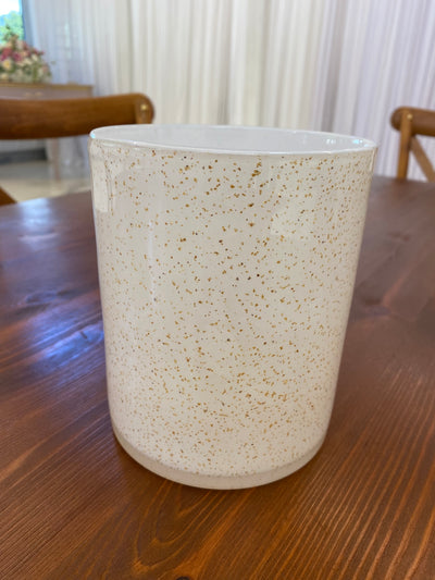 White Vase with Gold specks