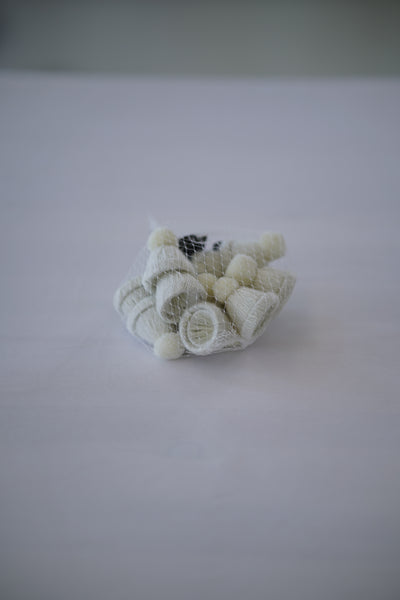 Ivory Stocking Hat Table Scatter