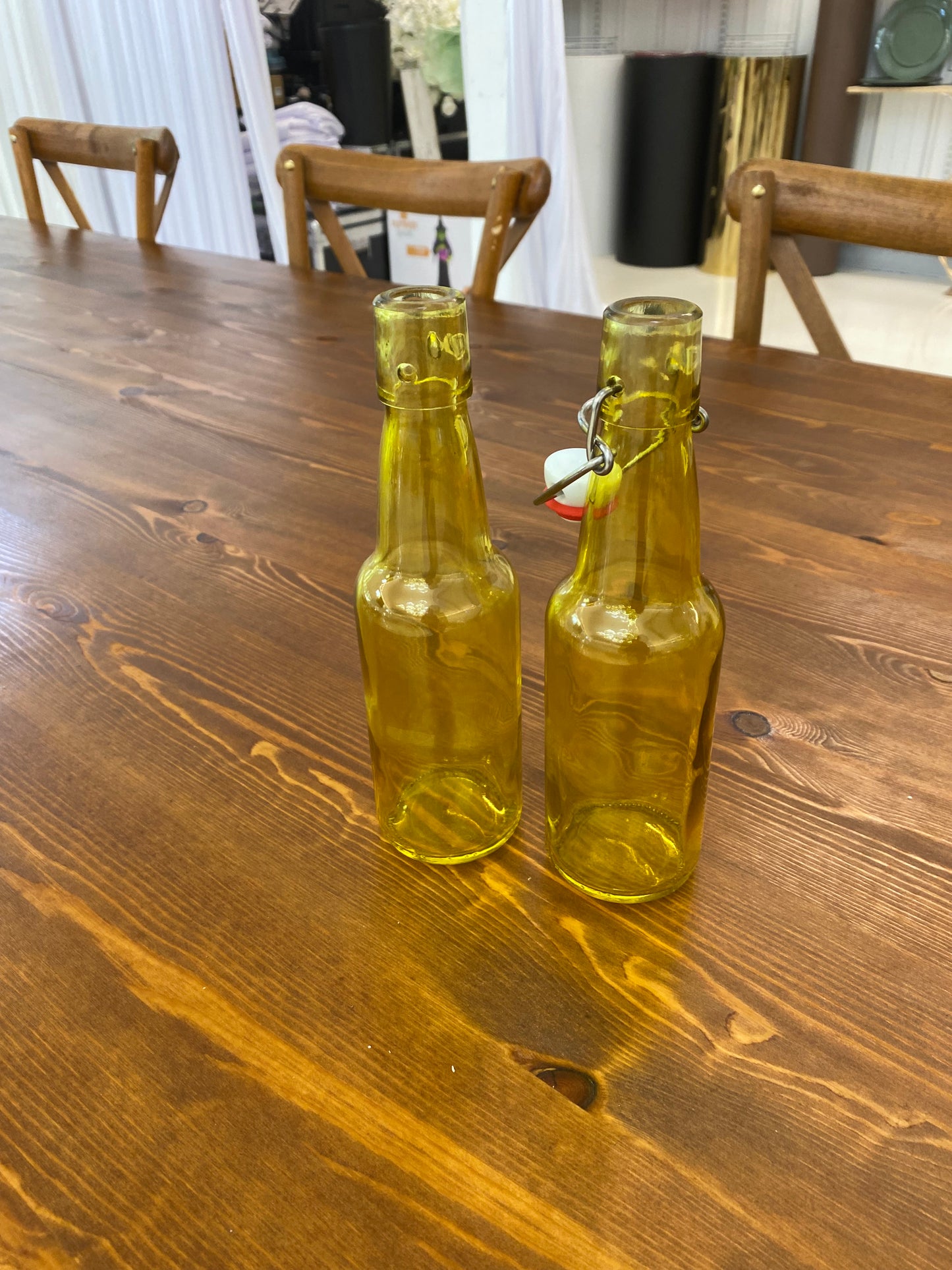 Yellow Bottle Vases